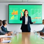 위험관리 사례발표 준비법 - **Prompt 1: Engaging Risk Management Presentation**
    "A diverse group of professionals, including...