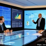 위험관리 직무에서 성장하는 방법 - A professional corporate setting showing a diverse group of risk management experts gathered around ...